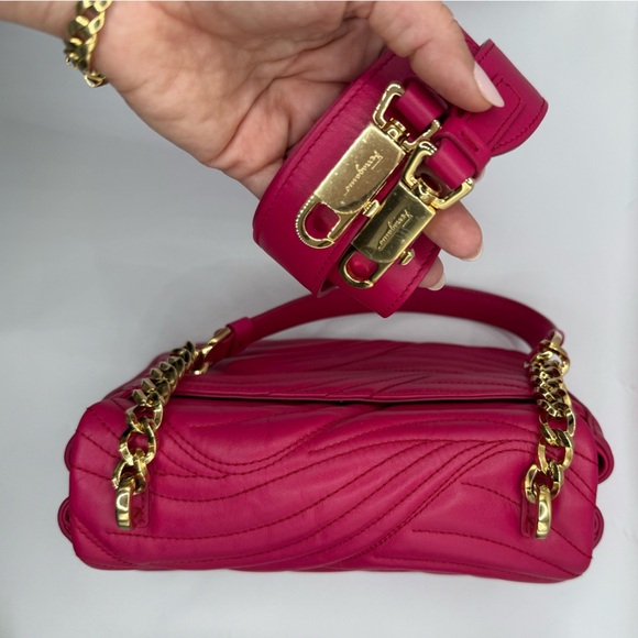 Pink Salvatore Ferragamo quilted Lexi shoulder bag - Picture 7 of 14